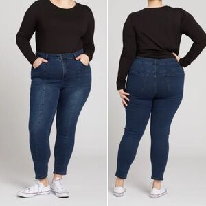 Universal Standard Debbie High Rise Seam Skinny Jeans Size 14